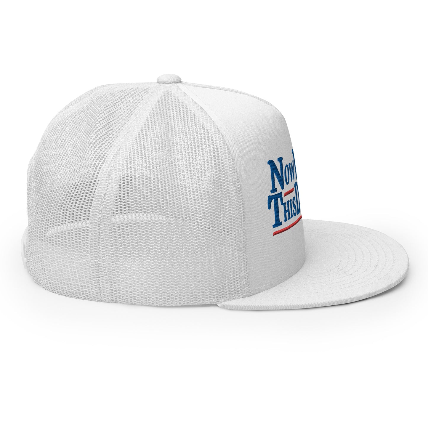 Now Watch This Drive - White Trucker Cap